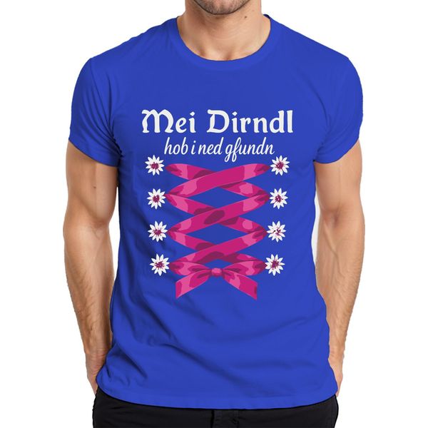 Non Ho Trovato Il Mio Dirndl Bavaria Trachten Edelweiss Maglietta Da Uomo, Blu, S-image