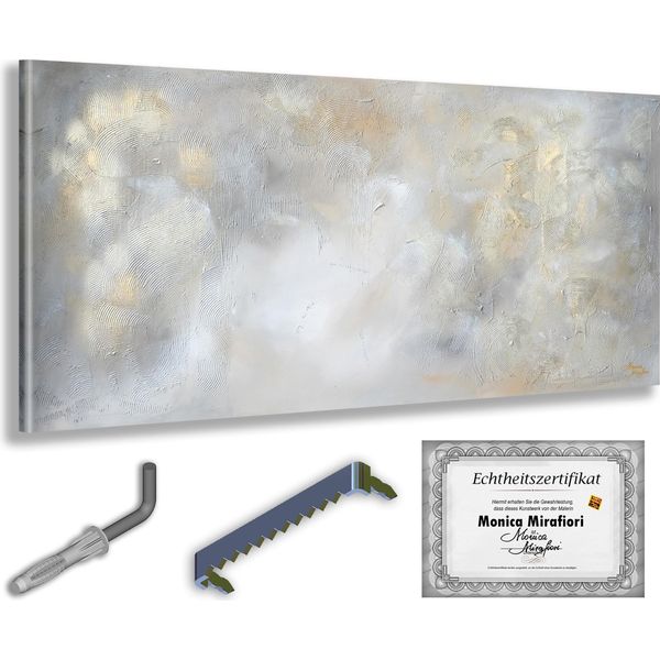 Monica Mirafiori I 100% Dipinto A Mano I Quadro "Attenzione"" 120X60Cm | Quadro Dipinto A Mano | Quadro Acrilico | Quadro Acrilico Molto Grande I Quadri D'arte Moderna I Quadri D'arte"-image