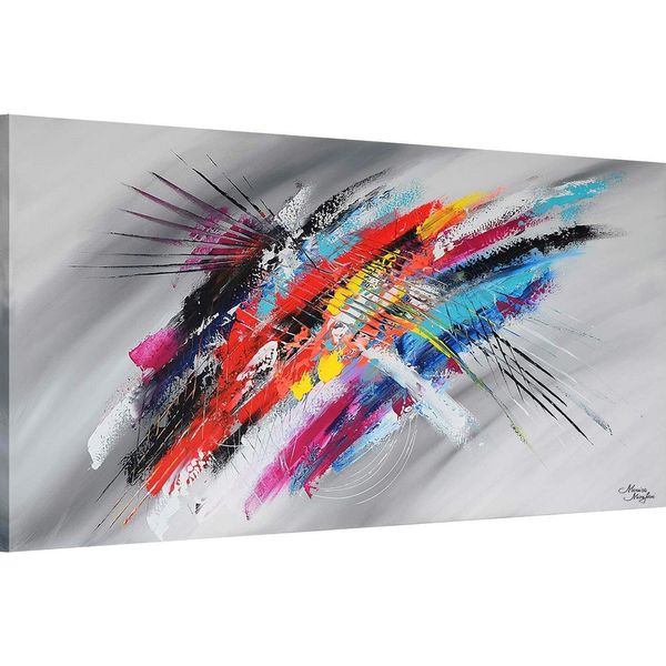 Monica Mirafiori I 100% Dipinto A Mano I Quadro "Multicolor"" 100X50Cm | Quadro Dipinto A Mano | Quadro Acrilico | Quadro Acrilico Molto Grande I Quadri D'arte Moderna I Quadri D'arte"-image