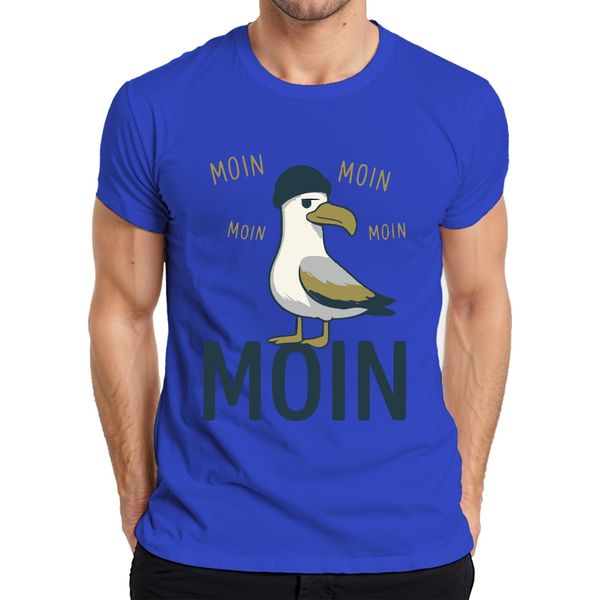 Maglietta Da Uomo Moin Seagull North Germany Coast North Sea Maritime Funny Seagull, Blu, Xxl-image