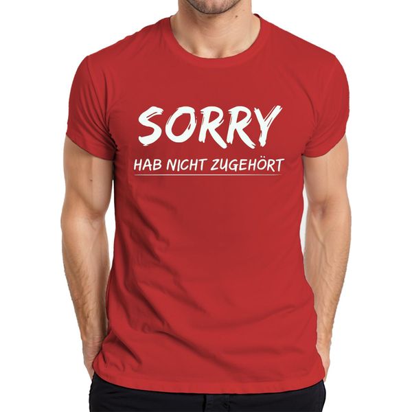 Scusa Non Ti Ho Ascoltato Detto Divertente Regalo Sarcastico Maglietta Da Uomo, Rosso, M-image