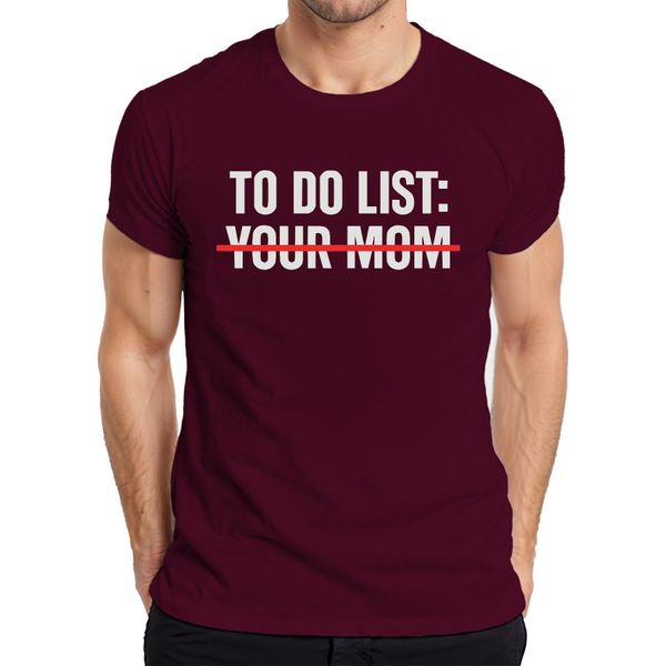 Lista Delle Cose Da Fare: Tua Mamma Sarcastica E Sfacciata, Regalo Di Compleanno Da Uomo, Borgogna, Xxl-image