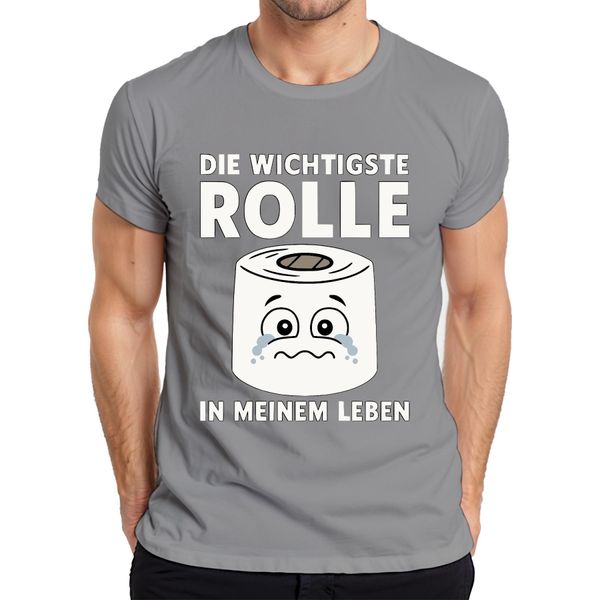 Il Ruolo Più Importante Nella Mia Vita La Carta Igienica Divertente Regalo T-Shirt Da Uomo, Grigio, 3XL-image