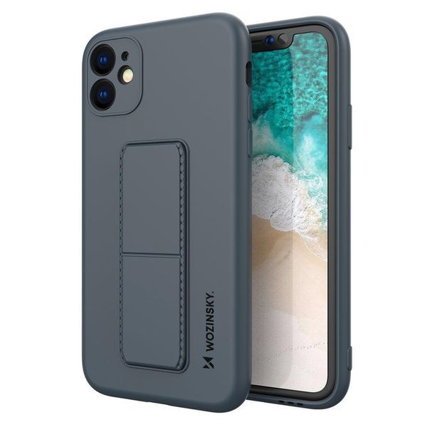 Wozinsky Custodia Kickstand Custodia In Silicone Con Etui Xiaomi Redmi 10X 4G / Xiaomi Redmi Note 9 Blu-image