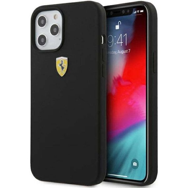 Ferrari Fessihcp12Lbk Iphone 12 Pro Max6,7 Czarny/Black Hardcase On Track Silicone-image