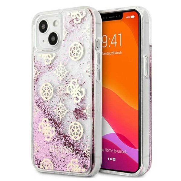 Guess Guhcp13Slgpepi Iphone 13 Mini 5,4RóżOwy/Pink Hardcase Peony Liquid Glitter-image