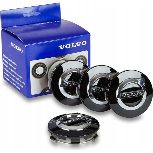 Volvo XC90 Ii Tappi Per Cerchi In Alluminio Nero Lucido Oe-image