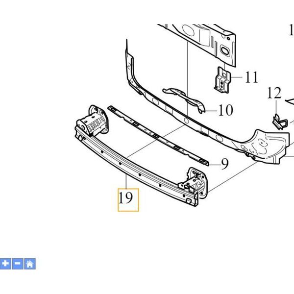 Volvo XC40 C40 Barra Di Rinforzo Paraurti Posteriore Oe 32385134-image