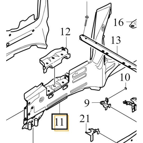 Volvo S60 V60 S90 V90 XC60 Ii Rinforzo Sottotelaio Anteriore Destro Oe 32377173-image