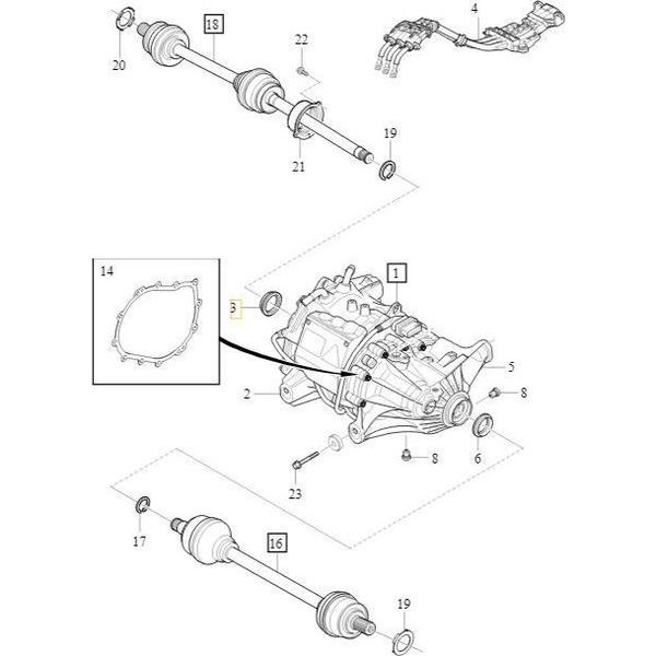 Volvo V60 V90 XC60 XC40 XC90 Guarnizione Asse Posteriore Oe-image