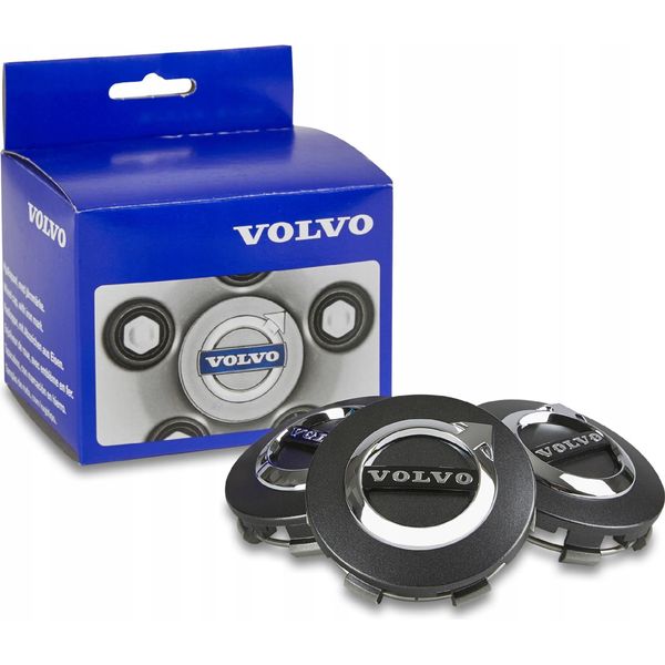 Volvo S90 V90 Ii Copriruota Cerchi In Alluminio Nero Opaco Oe-image
