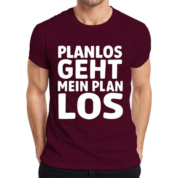 Il Mio Piano Va A Monte Senza Un Piano, Divertente Detto Regalo Per L'ufficio Umorismo T-Shirt Da Uomo, Borgogna, Xl-image