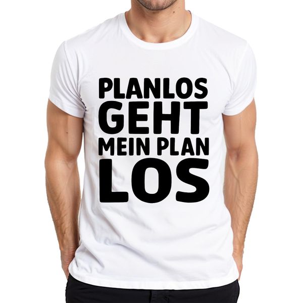 Il Mio Piano Va A Monte Senza Un Piano, Divertente Detto Regalo Per L'ufficio Umorismo T-Shirt Da Uomo, Bianco, S-image
