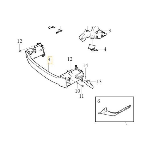 Volvo XC40 C40 Barra Di Rinforzo Paraurti Anteriore Oe-image