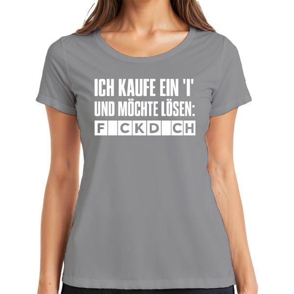 Compro Una I E Voglio Risolvere F*Ckd*Ch Sfacciato Dicendo Regalo Donna Maglietta, Grigio, Xxl-image