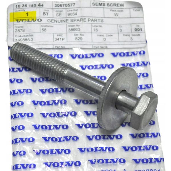 Volvo S60 V60 XC60 Ii Vite Telaio Slitta Motore Oe 30670577-image