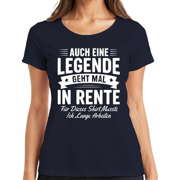 Anche Una Leggenda A Volte Va In Pensione Regalo Di Pensionamento Maglietta Da Donna Per Pensionati, Marina, 3XL-image