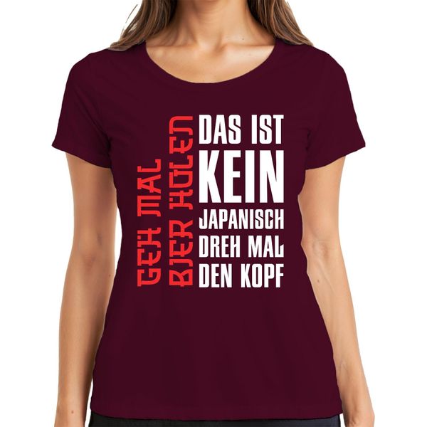 Questo Non è Giapponese Gira La Testa Maglietta Da Donna Anime Otaku Gift, Borgogna, Xl-image