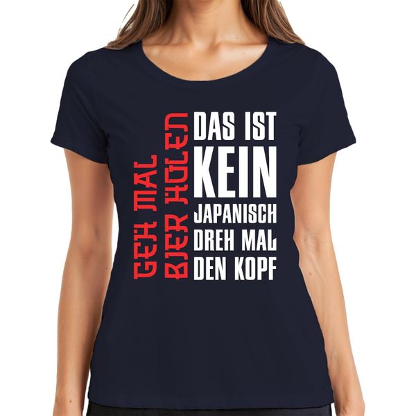 Questo Non è Giapponese Gira La Testa Maglietta Da Donna Anime Otaku Gift, Navy, 3XL-image