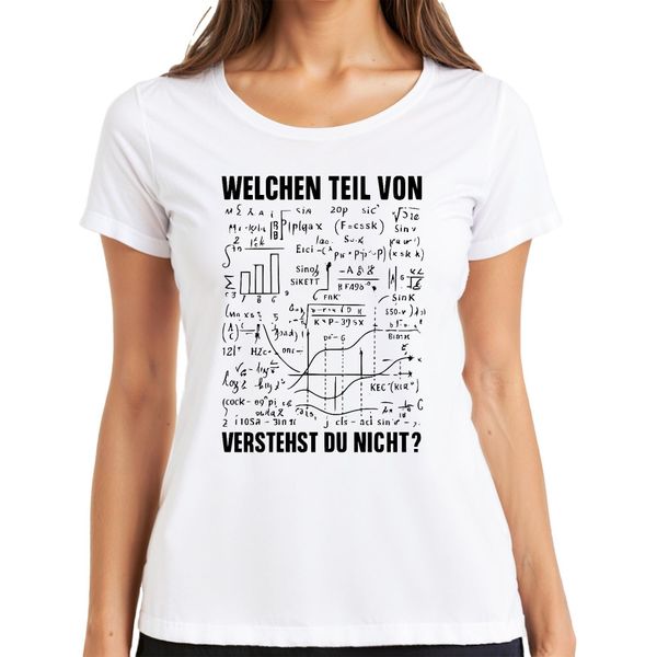 Quale Parte Della Matematica Non Capisci Formule Nerd Iq Maglietta Divertente Da Donna, Bianco, S-image
