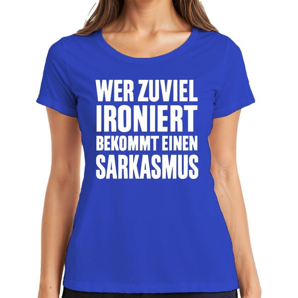Chi Stira Troppo Fa Del Sarcasmo Detto Sarcastico Regalo Donna T-Shirt, Blu, 3XL-image