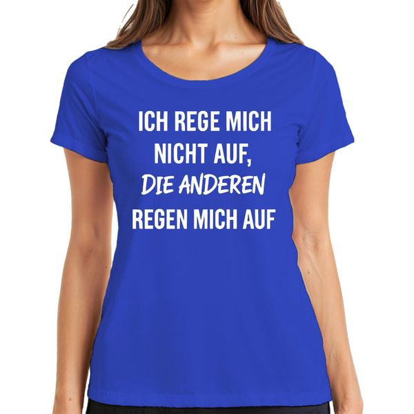 Non Sono Arrabbiato Per Gli Altri Sarcasticamente Infastidito Maglietta Da Donna Dell'ufficio, Blu, Xxl-image