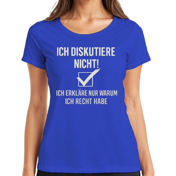 Non Discuto, Ho Sempre Ragione - Detto Divertente - Maglietta Da Donna, Blu, 3XL-image