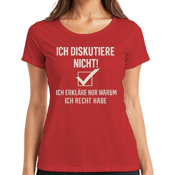 Non Discuto, Ho Sempre Ragione - Detto Divertente - Maglietta Da Donna, Rosso, 3XL-image