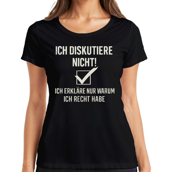Non Discuto, Ho Sempre Ragione - Detto Divertente - Maglietta Da Donna Regalo, Nero, Xxl-image