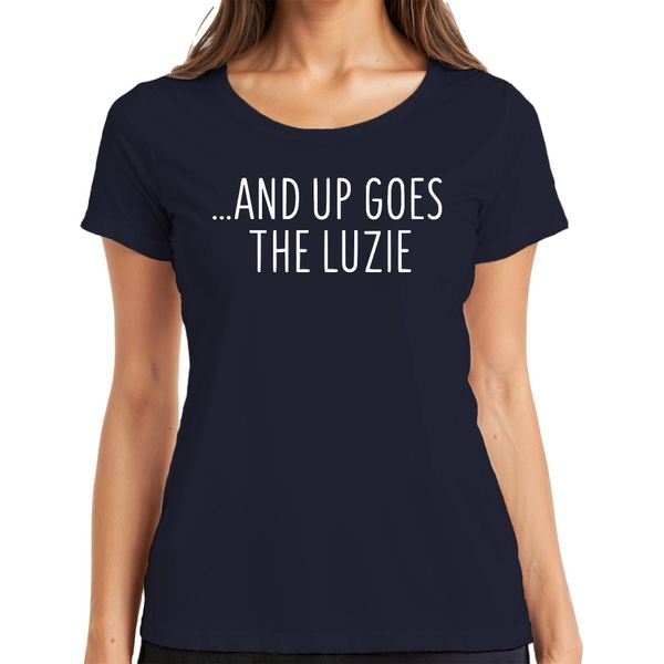 E La Maglietta Da Donna Luzie, Divertente, Sarcastica, Umoristica E Vintage, Navy, S-image