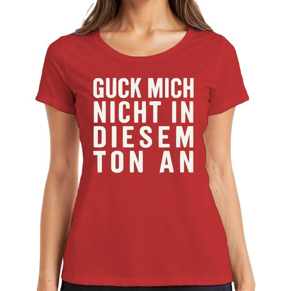Non Guardarmi Con Questo Tono Sarcastico E Sfacciato, Divertente Maglietta Da Donna, Rosso, Xl-image