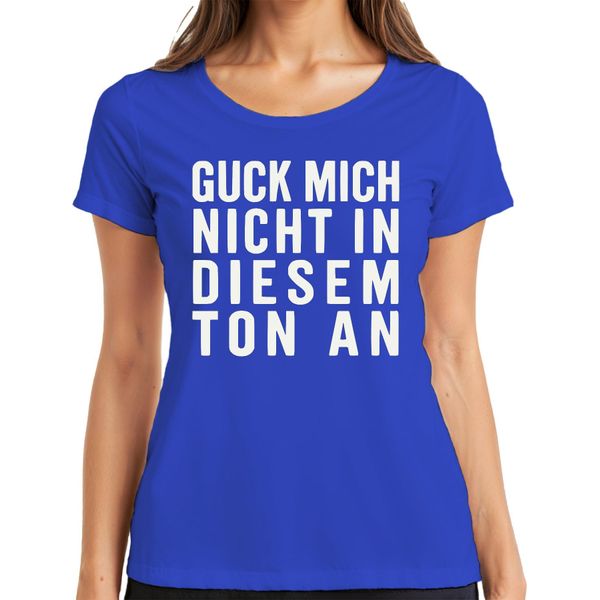Non Guardarmi Con Questo Tono Sarcastico E Sfacciato, Divertente Maglietta Da Donna, Blu, M-image