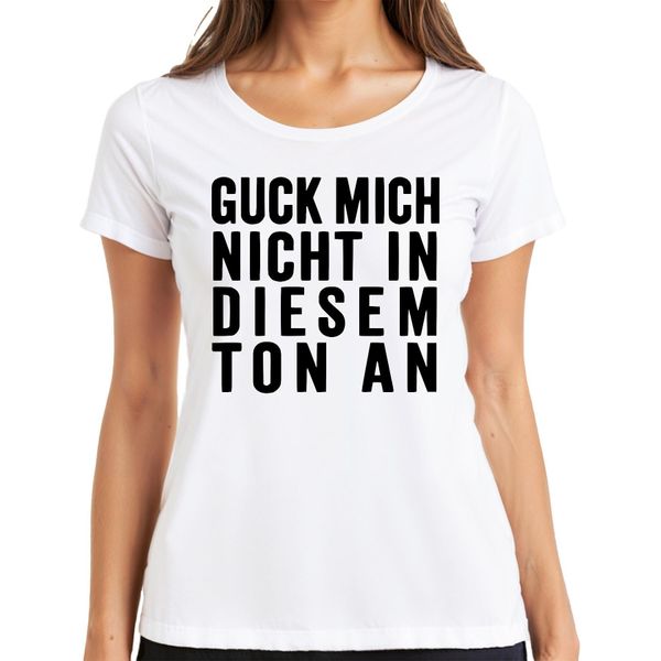 Non Guardarmi Con Quel Tono Sarcastic Cheeky Humour Gift Ladies T-Shirt, Bianco, S-image