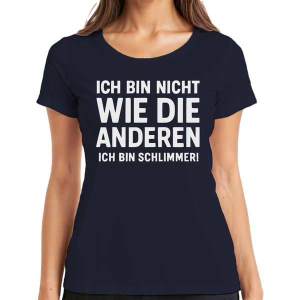 Non Come Gli Altri, Sono Peggio, Divertente Umorismo, Regalo Da Donna, Navy, Xxl-image