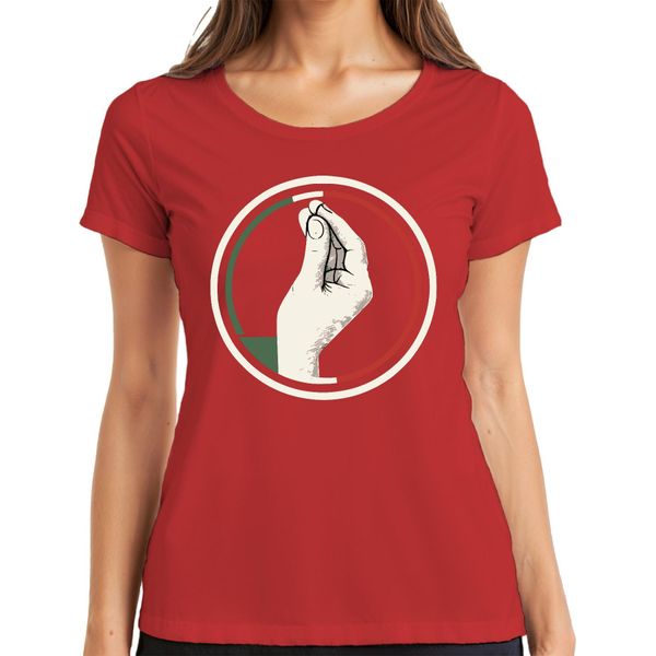 Maglietta Da Donna "Gesto Della Mano Italiana"" Bacio Dello Chef Bandiera Italiana Retro Pizza Pasta, Rosso, 3XL"-image