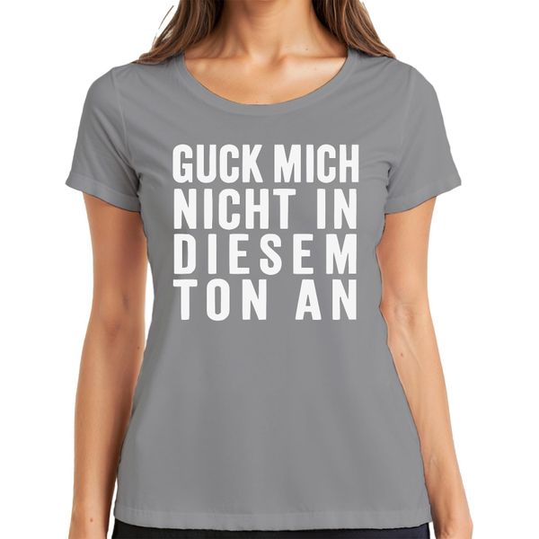 Non Guardarmi Con Quel Tono Sarcastic Cheeky Humour Gift Ladies T-Shirt, Grigio, 3XL-image