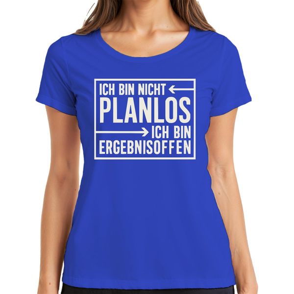 Non Sono Senza Piani, Divertente Detto Da Regalare Alle Donne T-Shirt, Blu, M-image