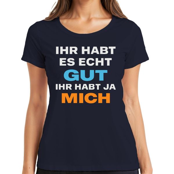 Hai Davvero Un Bel Regalo, Hai Me, Divertente E Sarcastico Maglietta Da Donna, Navy, Xxl-image