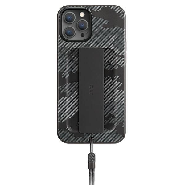 Uniq Etui Heldro Iphone 12/12 Pro 6,1Czarny Moro/Charcoal Camo Antimicrobial-image