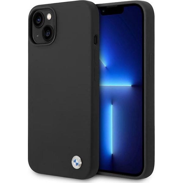 Etui Bmw Bmhcp14Ssilbk Iphone 14 / 15 /13 6.1 Czarny/Nero Silicone Metal Logo-image
