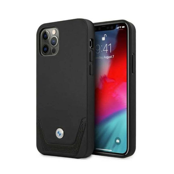 Etui Bmw Bmhcp12Mrswpk Iphone 12/12 Pro6,1 Czarny/Nero Custodia Rigida In Pelle Perforata-image