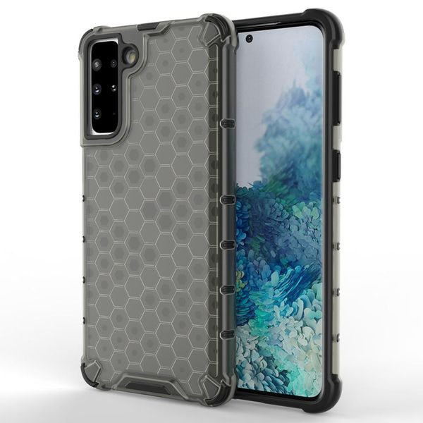 Custodia Blindata A Nido D'ape Con Cornice In Gel Samsung Galaxy S21+ 5G (S21 Plus 5G) Nero-image