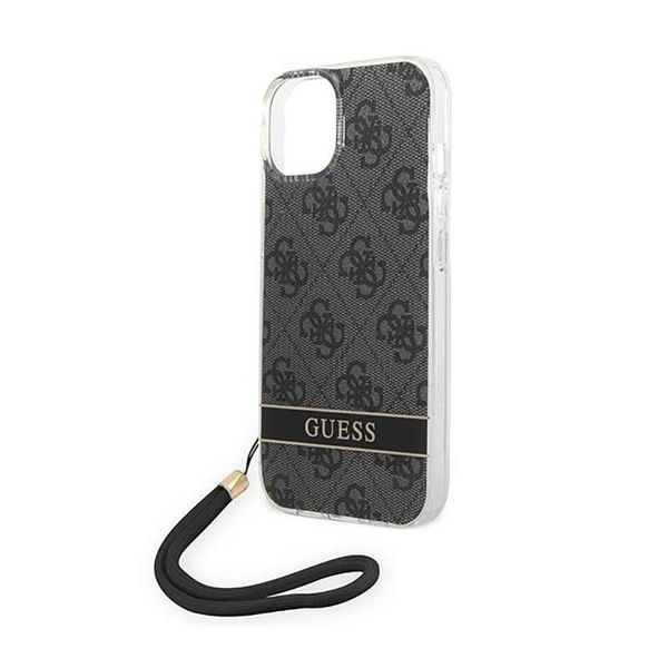 Guess Guohcp14Mh4Stk Custodia Rigida 4G Stampa Cinturino Per Iphone 14 Plus/ 15 Plus 6.7 Czarny/Nero-image