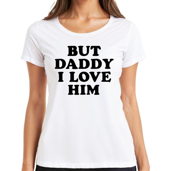 But Daddy I Love Him Papa I Love Him Love Gift Vintage Ladies T-Shirt, Bianco, M-image