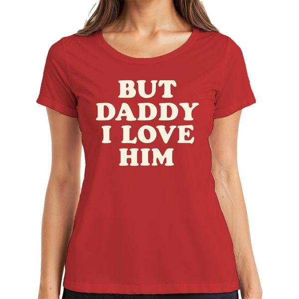 But Daddy I Love Him Papa I Love Him Love Gift Maglietta Vintage Da Donna, Rosso, M-image