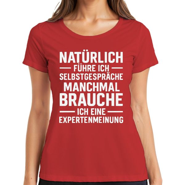 Certo Che Parlo Da Sola, Regalo Sarcastico E Divertente Maglietta Da Donna, Rossa, Xl-image