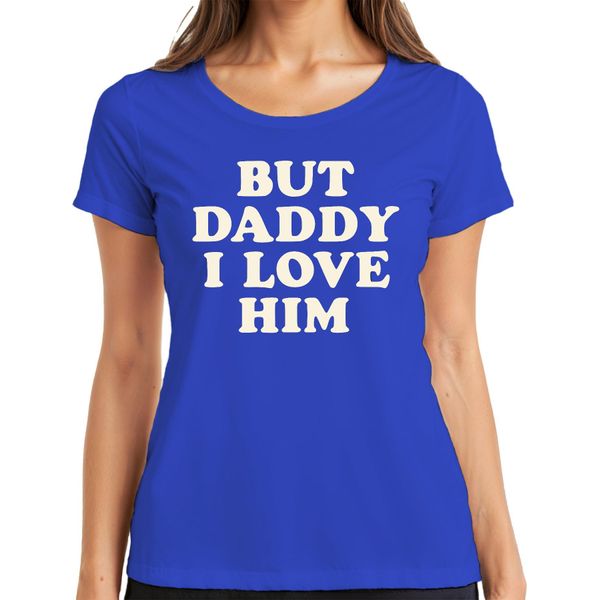 But Daddy I Love Him Papa I Love Him Love Gift Maglietta Vintage Da Donna, Blu, Xl-image