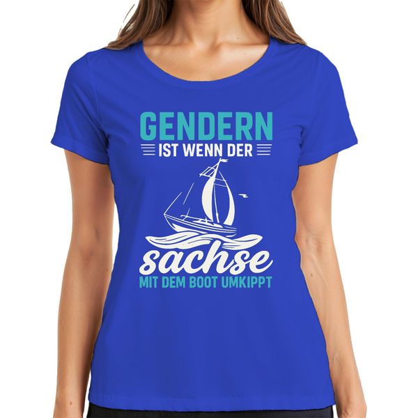 La Maglietta Da Donna Segelboot Sachsen Spruch, Blau, Xxl, è Da Intendersi Come Una Maglietta Che Non Si Può Non Indossare-image