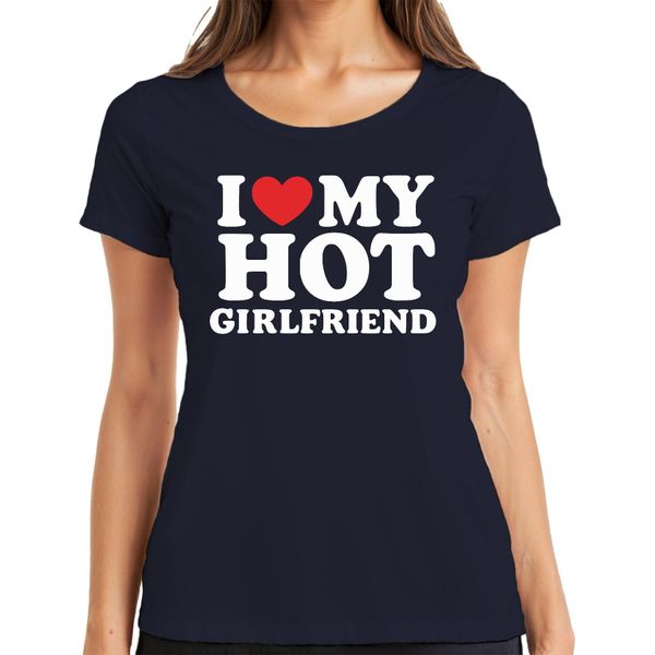 Amo La Mia Ragazza Sexy Regalo Divertente Di San Valentino Maglietta Da Donna Jga, Navy, L-image