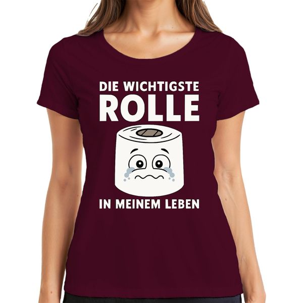 Il Ruolo Più Importante Nella Mia Vita La Carta Igienica Divertente Regalo Signore T-Shirt, Borgogna, 3XL-image